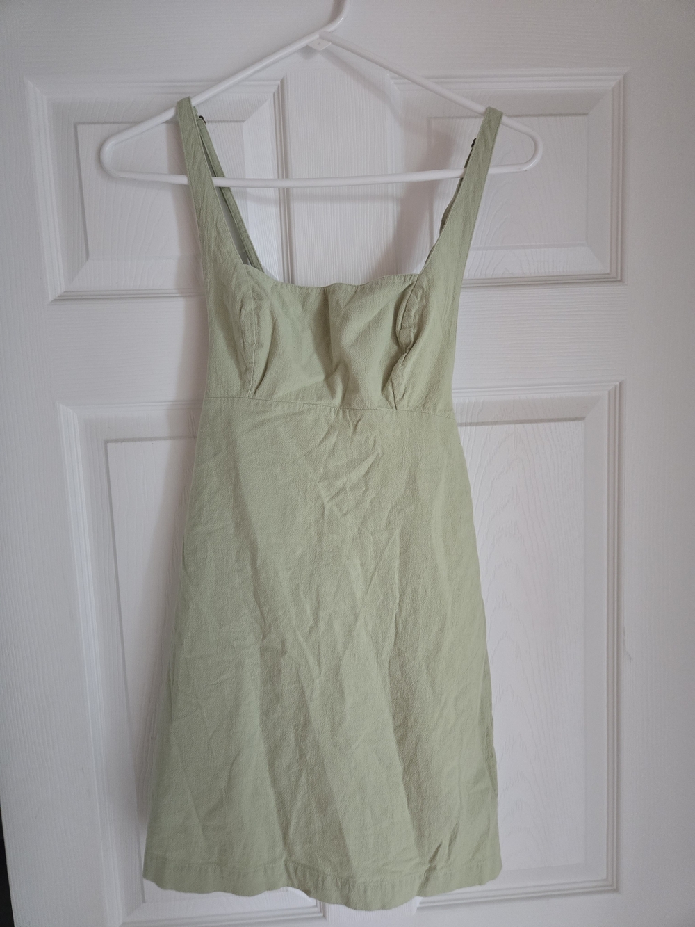 Free People Sage Green Sleeveless A-Line Mini Dress